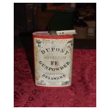 Empty Antique Dupont FF Powder Tin