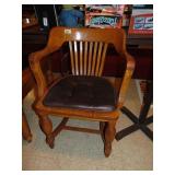 Antique Oak Bankers Chair