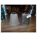 (2) Primitive Cow Bells