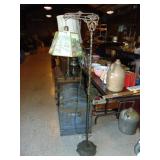Art Deco Twisted Column Wrought Iron Floor Lamp
