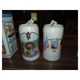 (2) German Crock Beer Steins