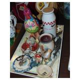 Tray Of Misc. Rooster Decor