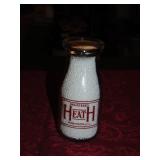 Antique Heath Dairy Glass Pint Bottle