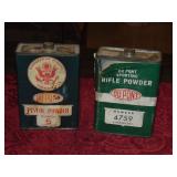 (2) Vintage Dupont Powder Tins