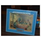 Vintage Reverse Painted Glass Advertising Piece