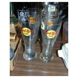 (4) Hard Rock Cafe Glasses