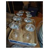 Flat Full of Gold Rimmed Stemware