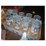 Retro Hazel Atlas Pink, Blue, White Tumbler Set