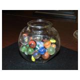 Jar Full Of Vintage/Retro Shooter Marbles