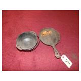 Small Cast Iron Skillet & Small Cast Pot