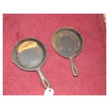 (2) Small Cast Iron Skillets