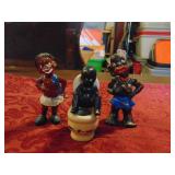 (3) Black Americana Figurines