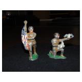 (2) WW1 Lead Toy Soldiers