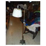 Art Nouveau Cast Arm Bridge Floor Lamp