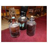 (2) Country Kitchen Amber Bleach & Cider Bottles