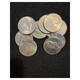 (10) Bicentennial Kennedy Halves