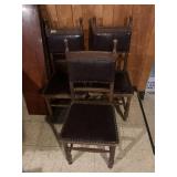(3) King Henry French Style Antique Chairs