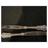 (2) Grand Boraque Pattern Sterling Dinner Knives