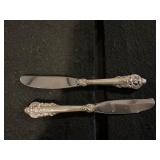 (2) Grand Boraque Pattern Sterling Butter Knives