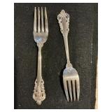 (2) Grand Boraque Pattern Sterling Salad Forks
