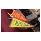 (2) Vintage Felt Type Pennants