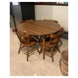 Tell City Round Drop Leaf Dining Table & Chairs