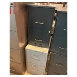 (2) Stacking Metal File Cabinets