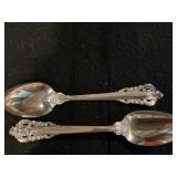 (2) Grand Boraque Pattern Sterling Tea Spoons