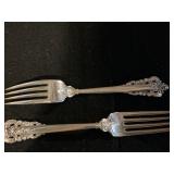 (2) Grand Boraque Pattern Sterling Dinner Forks