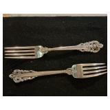 (2) Grand Boraque Pattern Sterling Dinner Forks