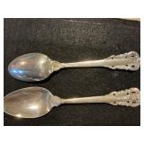 (2) Grand Boraque Pattern Sterling Tea Spoons