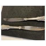 (2) Grand Boraque Pattern Sterling Dinner Knives
