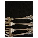(4) Grand Boraque Pattern Sterling Cocktail Forks