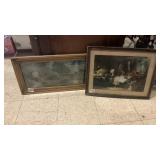 (2) Antique Decor Framed Prints