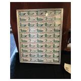Framed Collection Of USPS Wood Duck Stamps