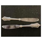 (2) Grand Boraque Pattern Sterling Buttler Knives
