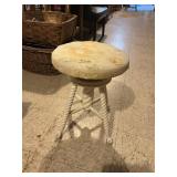 Painted Ball & Claw Foot Piano Stool