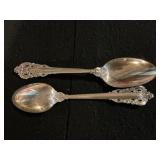 (2) Grand Boraque Pattern Sterling Serving Spoons