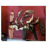 Flat Full Of Retro Toy Pistols & Holsters