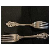 (2) Grand Boraque Pattern Sterling Salad Forks