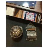 Cast Iron String Holder & Match Safe