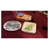 Large Lot of VintageRetro Trays