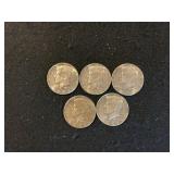 (5) 40% Silver Kennedy Halves