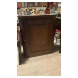 Primitive Georgian Oak Farmhouse Corner Cabinet