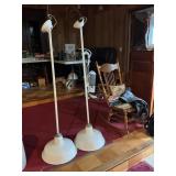 (2) Industrial Type Enamel Shade Light Fixtures