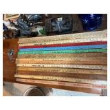 (14) Vintage Advertising Yard Sticks Farm & Local