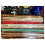 (14) Vintage Advertising Yard Sticks Farm & Local