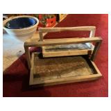 (2) Primitive Metal Bottom Berry Crates