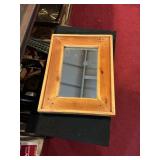 Small Antique Mirror & Metal Cow Decor, Plus