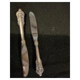 (2) Grand Boraque Pattern Sterling Butter Knives